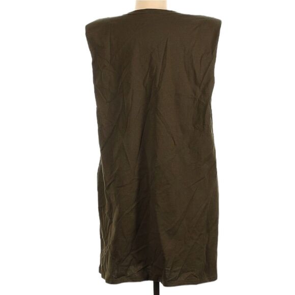 ET CLET Los Angeles Padded Shoulder Pocket Muscle Shirt Dress M - Picture 5 of 7